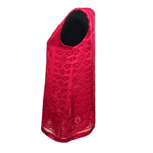 New ~ MAX STUDIO ~ Geometric Layered Sleeveless Tunic Top Size XS - Picture 2 of 6